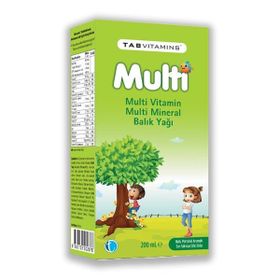 Tab Vitamins Multi Multivitamin Multimineral Balık Yağı 200 ml Sıvı