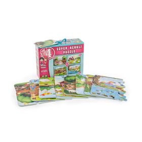 Taba Grup 3222 4 lü Çiftlik Süper Renkli Puzzle