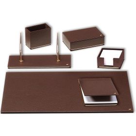Tabac 4410-146 Classic Lüks Suni Deri Marine Kahve Sümen Takımı