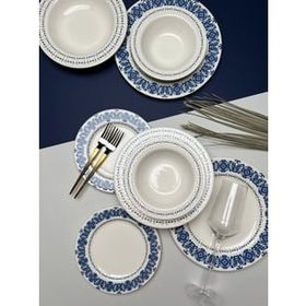 Tabak Evi 4 Kişilik 16 Parça Blue Garden Porselen Yemek Takımı
