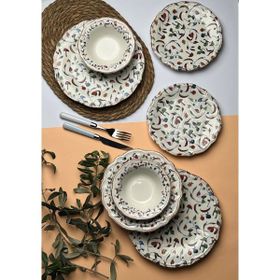 Tabak Evi Fulya Colorido 6 Kişilik 24 Parça Porselen Yemek Takımı