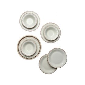 Tabak Evi Porselen Karışık Desenli Stoneware Antik 6 Kişilik 24 Parça Yemek Takımı