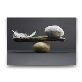 Tablo 360 Taş Ve Tüy Dengesi 45x30cm Tablo
