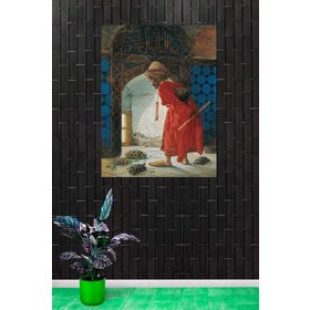 Tablo Kanvas Osman Hamdi Bey Kaplumbağa Terbiyecisi Kanvas Tablo