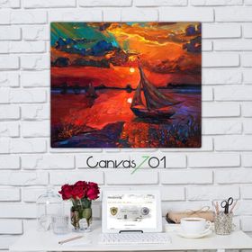 Tablolife 35x50 cm Balıkçı Teknesi Kanvas Tablo