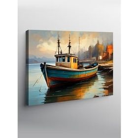Tablolife 35x50 cm Balıkçı Teknesi Kanvas Tablo