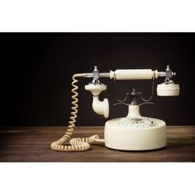 Tablolife 35x50 cm Beyaz Çevirmeli Telefon Kanvas Tablo