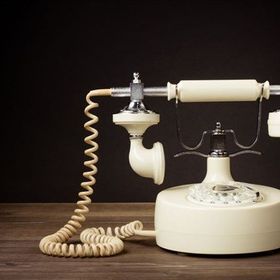 Tablolife 35x50 cm Beyaz Çevirmeli Telefon Kanvas Tablo