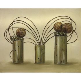Tablolife 35x50 cm Bronz Kaktüs Kanvas Tablo