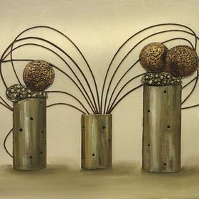 Tablolife 35x50 cm Bronz Kaktüs Kanvas Tablo