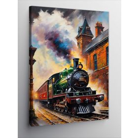 Tablolife 35x50 cm Buharlı Tren Kanvas Tablo