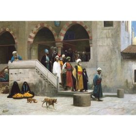 Tablolife 35x50 cm Cemaat Camiden Çıkıyor Kanvas Tablo