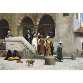 Tablolife 35x50 cm Cemaat Camiden Çıkıyor Kanvas Tablo