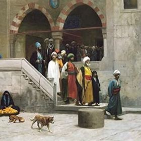 Tablolife 35x50 cm Cemaat Camiden Çıkıyor Kanvas Tablo