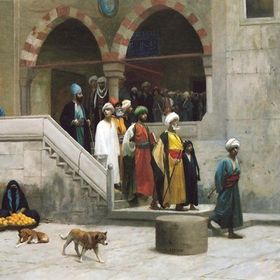 Tablolife 35x50 cm Cemaat Camiden Çıkıyor Kanvas Tablo