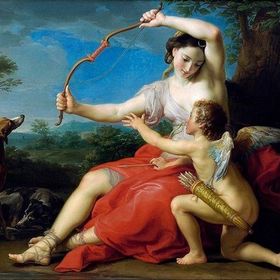 Tablolife 35x50 cm Diana ve Eros Kanvas Tablo