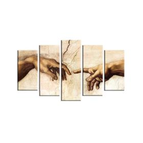 Tablolife 60x100 cm Adem'in Yaratılışı 5 Parçalı Kanvas Tablo