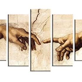 Tablolife 60x100 cm Adem'in Yaratılışı 5 Parçalı Kanvas Tablo