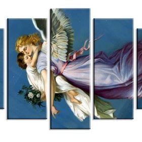 Tablolife 60x100 cm Benim Annem Bir Melek 5 Parçalı Kanvas Tablo