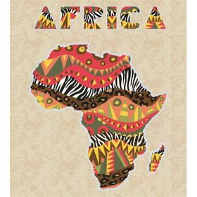 Tablolife 60x90 cm Afrika Haritası Etnik Kanvas Tablo