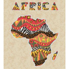 Tablolife 60x90 cm Afrika Haritası Etnik Kanvas Tablo