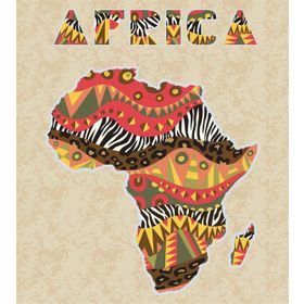 Tablolife 60x90 cm Afrika Haritası Etnik Kanvas Tablo
