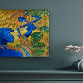 Tablolife 60x90 cm Aşık Avatarlar Etnik Kanvas Tablo
