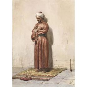 Tablolife 60x90 cm Ayakta Tespih Çeken Adam Kanvas Tablo