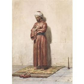 Tablolife 60x90 cm Ayakta Tespih Çeken Adam Kanvas Tablo