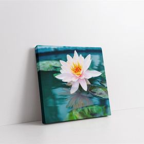 Tablolife 60x90 cm Beyaz Nilüfer Kanvas Tablo