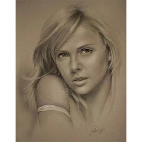 Tablolife 60x90 cm Charlize Theron Kanvas Tablo
