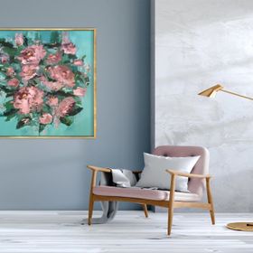Tablolife Abstract Flowers 60x90 cm Yağlı Boya Dokulu Tablo