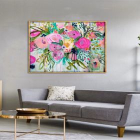 Tablolife Abstract Flowers 60x90 cm Yağlı Boya Dokulu Tablo