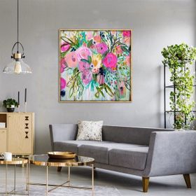 Tablolife Abstract Flowers 60x90 cm Yağlı Boya Dokulu Tablo