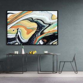 Tablolife Abstract Melting 100x100 cm Yağlı Boya Dokulu Tablo