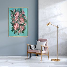 Tablolife Abstract Pink Flower 60x90 cm Yağlı Boya Dokulu Tablo