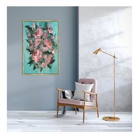 Tablolife Abstract Pink Flower 60x90 cm Yağlı Boya Dokulu Tablo