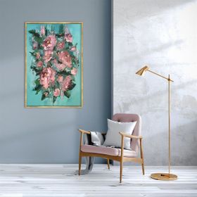Tablolife Abstract Pink Flower 60x90 cm Yağlı Boya Dokulu Tablo