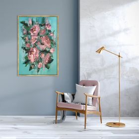 Tablolife Abstract Pink Flower 60x90 cm Yağlı Boya Dokulu Tablo