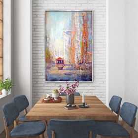 Tablolife Abstract Streetcar 60x90 cm Yağlı Boya Dokulu Tablo