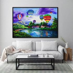 Tablolife Air Ballons Yağlı Boya Dokulu Tablo