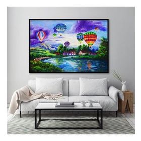 Tablolife Air Ballons Yağlı Boya Dokulu Tablo