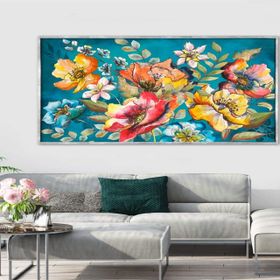 Tablolife Beyaz Çiçekler 75x100 cm Yağlı Boya Dokulu Tablo