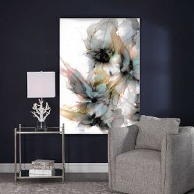 Tablolife Beyaz Çiçekler 95x125 cm Yağlı Boya Dokulu Tablo