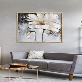 Tablolife Beyaz Papatya 60x90 cm Yağlı Boya Dokulu Tablo