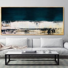 Tablolife Biraz Kızıl Biraz Mavi 75x100 cm Yağlı Boya Dokulu Tablo