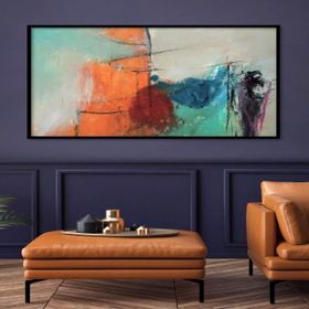 Tablolife Blue Smıle 75x100 cm Yağlı Boya Dokulu Tablo