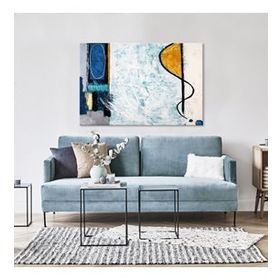 Tablolife Buz Mavisi 60x90 cm Yağlı Boya Dokulu Tablo