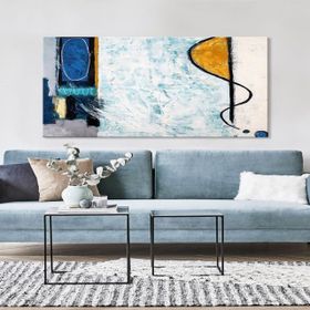 Tablolife Buz Mavisi 60x90 cm Yağlı Boya Dokulu Tablo