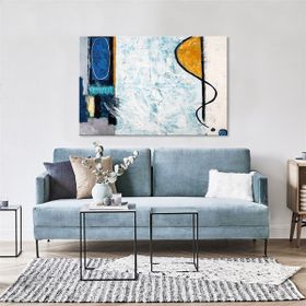 Tablolife Buz Mavisi 60x90 cm Yağlı Boya Dokulu Tablo
